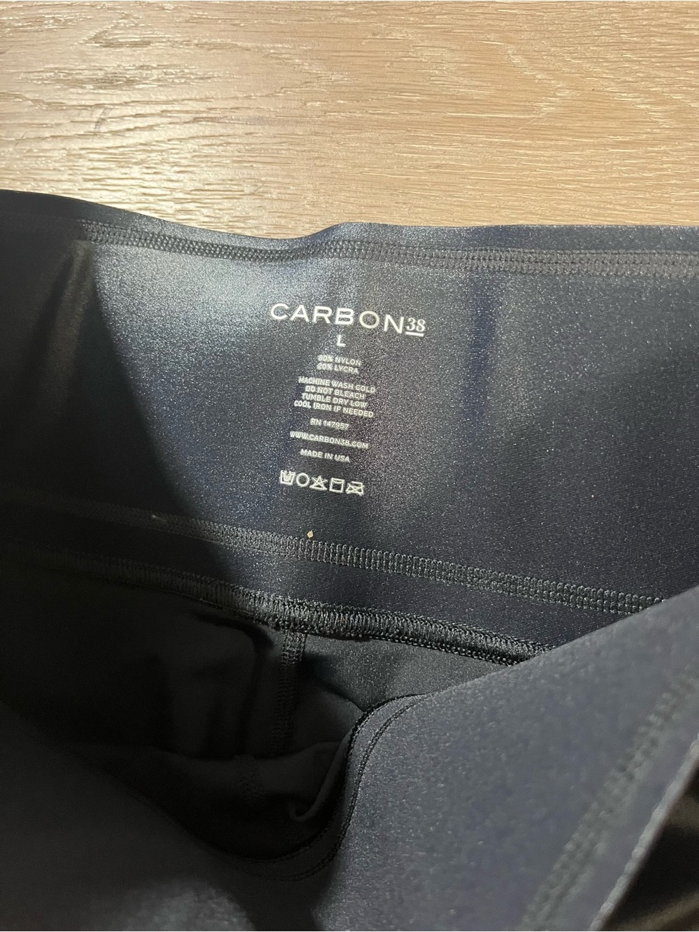 Carbon38 Takara Shine High Rise Leggings Shiny Black Large L - Picture 3 of 6